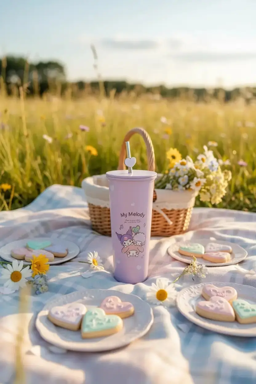 Sanrio Lisanslı Pipetli Paslanmaz Çelik Matara My Melody 800 ml