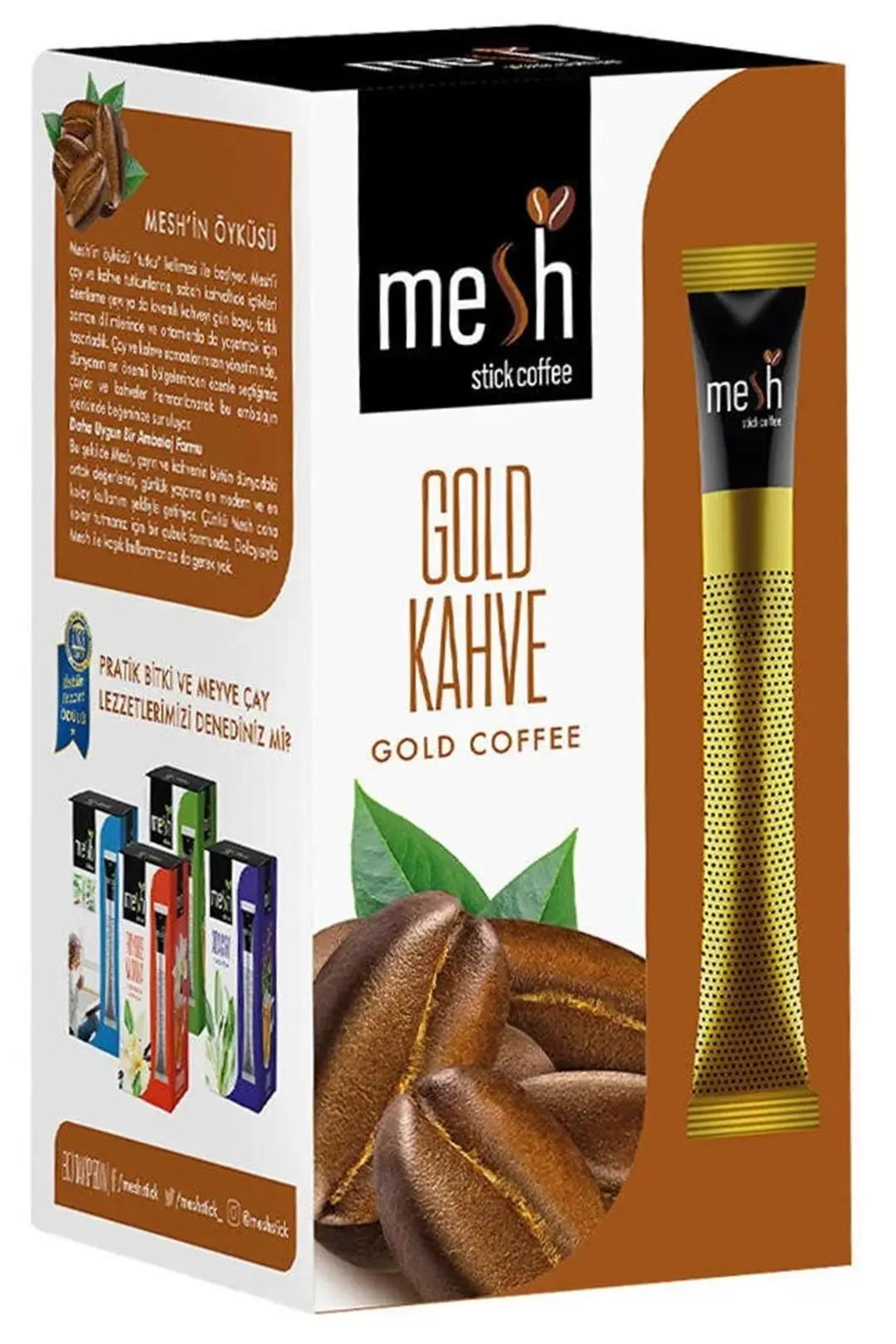Mesh Stick Gold Kahve 16’lı Paket – Pratik ve Aromatik İçim
