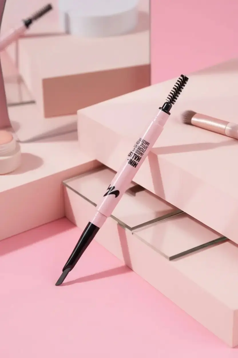Miniso Lisanslı Minimalist Serisi Kesik Uçlu ve Fırçalı Kaş Kalemi – Profesyonel Şekillendirici (01 Siyah)