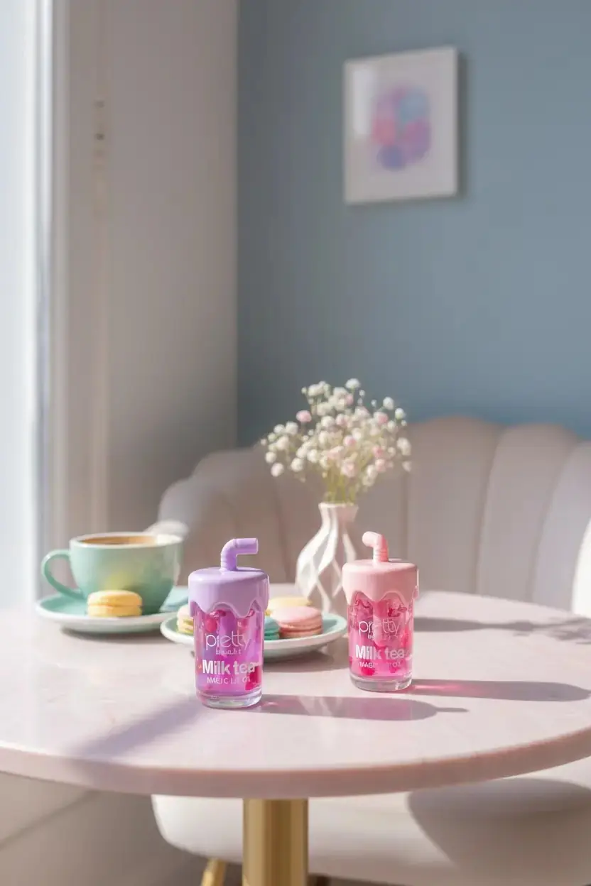 Pretty Magic Lip Oil (Milk Tea) – Nemlendirici & Doğal Parlatıcı Dudak Yağı