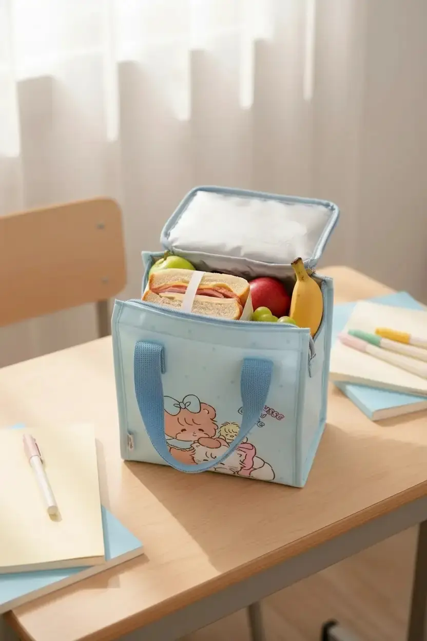 Mikko Lisanslı Mavi Renkli Isı Yalıtımlı Atıştırmalık ve Yiyecek Çantası 23 cm
