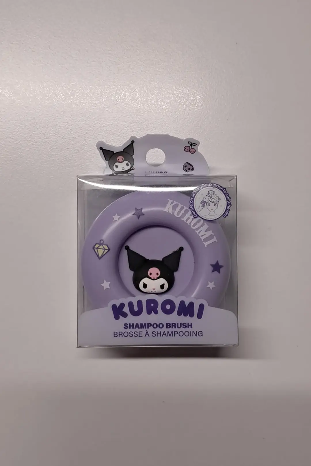 Sanrio Lisanslı Kuromi Masaj Şampuan Fırçası – Saç Derisi Bakımı