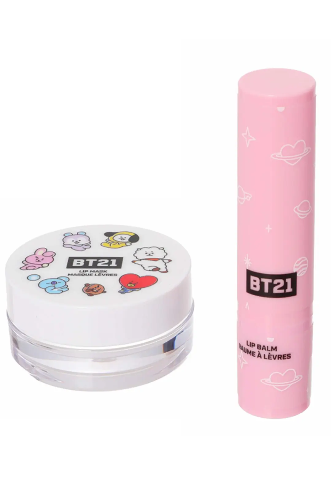 BT21 Lisanslı Dudak Bakım Seti – Dudak Balmı ve Dudak Maskesi 2'li Bakım