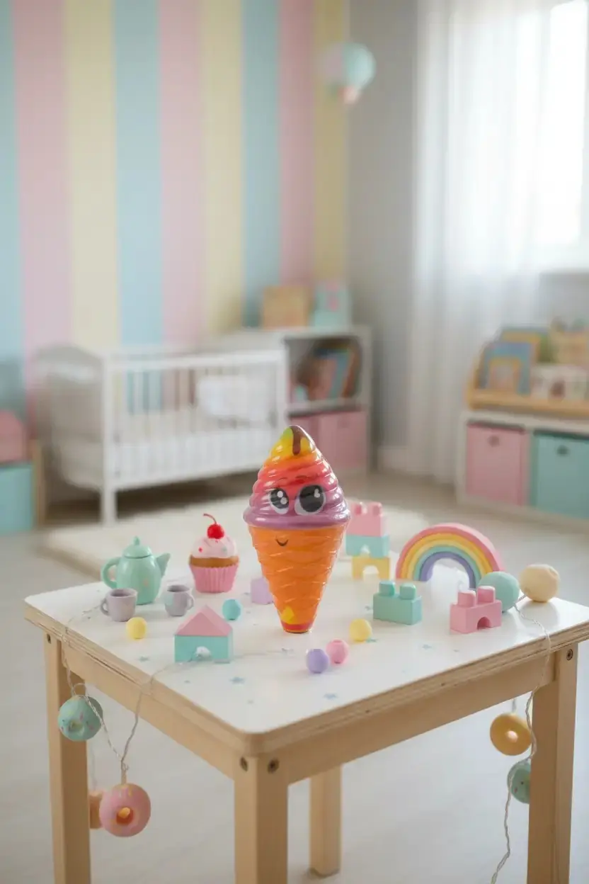 Tusi Squishy Dondurma Oyuncak – Yumuşak Sıkılabilir Stres Köpük Oyuncak