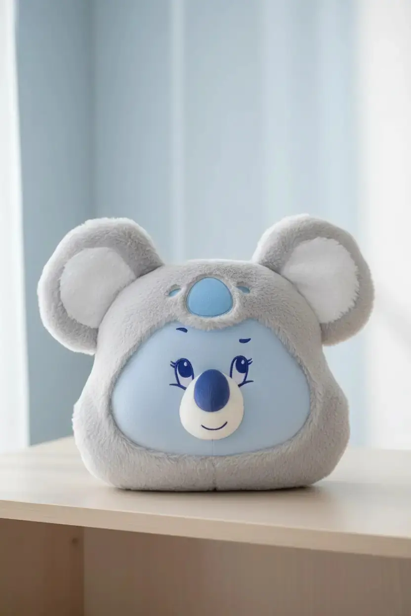 Care Bears Lisanslı Grumpy Peluş Yastık 35 Cm – Kostümlü Baş Şekilli Dekoratif Minder