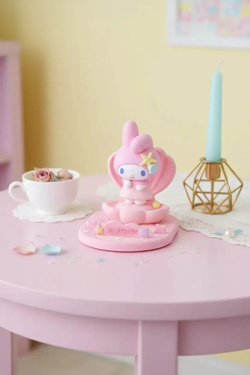Sanrio Lisanslı Okyanus Hazinesi Serisi My Melody Masa Üstü Telefon Tutucu 11 cm