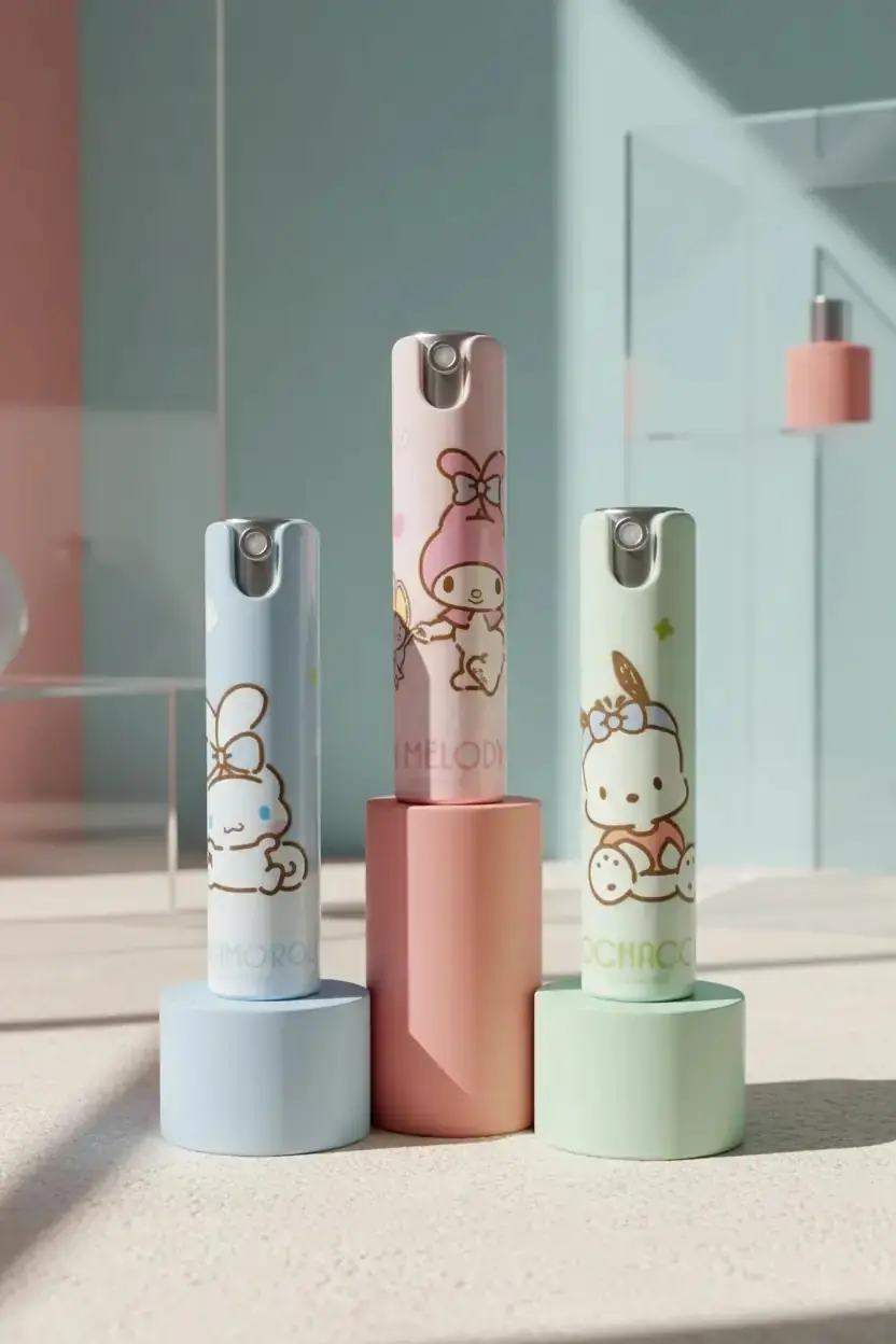 Sanrio Lisanslı Hello Kitty Parfüm Atomizeri – Yeniden Doldurulabilir Seyahat Tipi