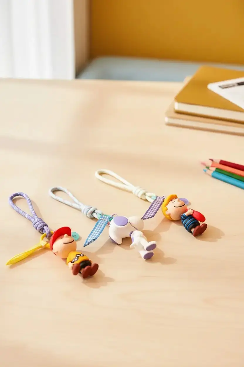 Snoopy Lisanslı Renkli Vintage 3D Figürlü Anahtarlık – Çanta ve Anahtar Aksesuarı