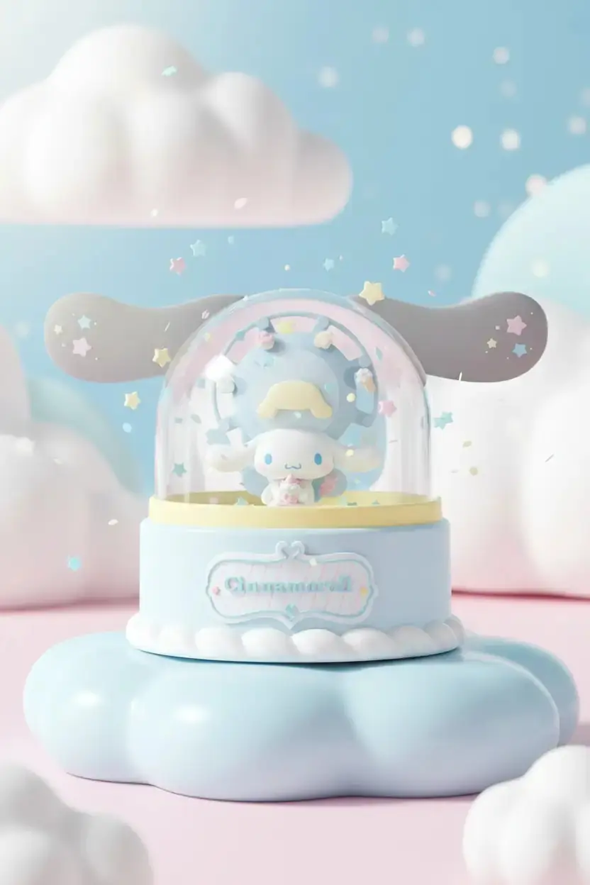Sanrio Lisanslı Cinnamoroll Dekoratif Gece Lambası 19 CM