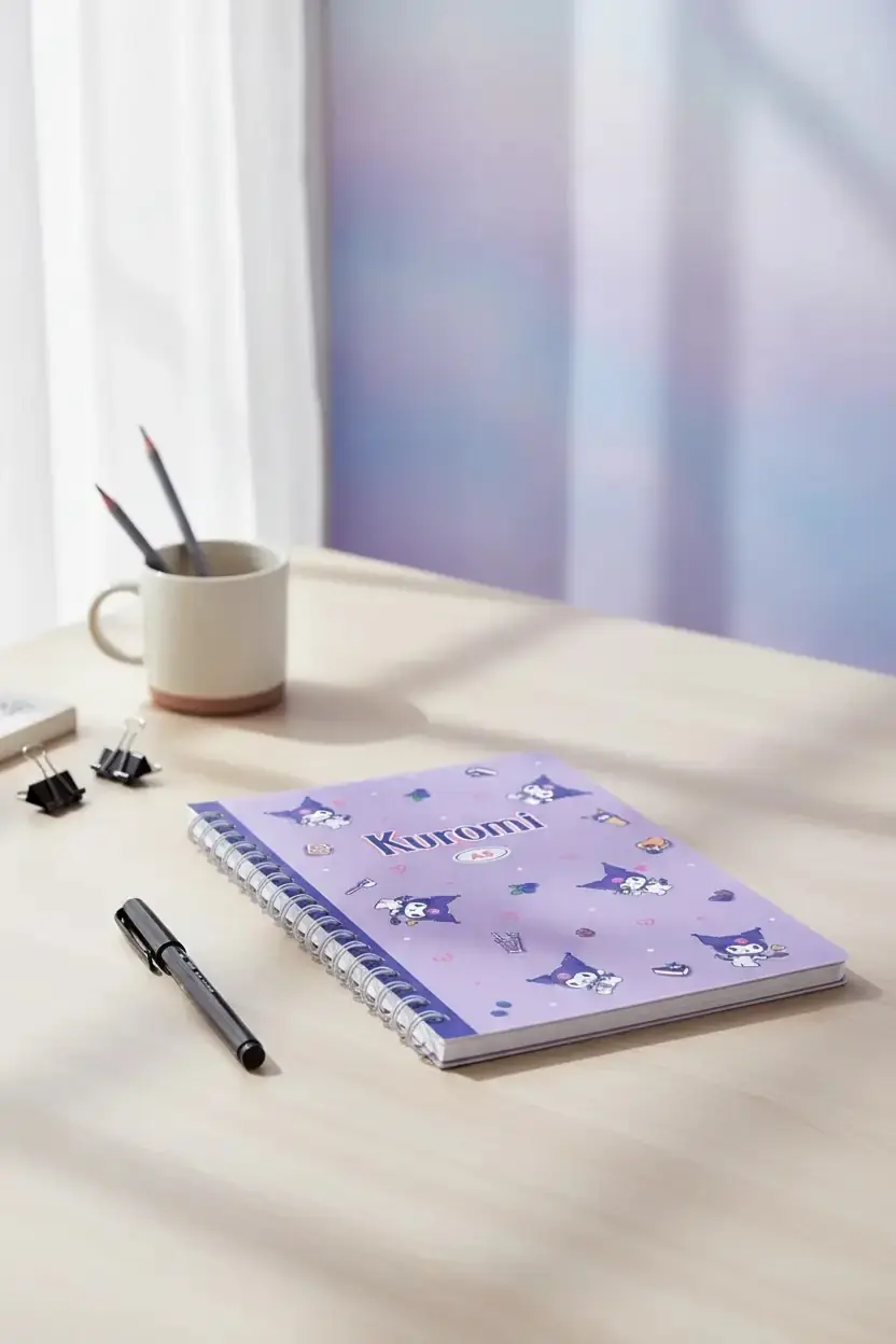 Sanrio Lisanslı Kuromi Retro Koleksiyonu A5 Spiral Telli 80 Sayfa Defter