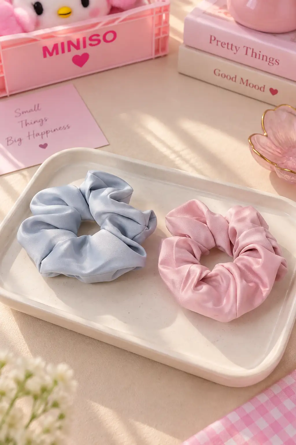 Miniso Lisanslı Fashion Series Saten Saç Tokaları 2 Adet 14 Cm