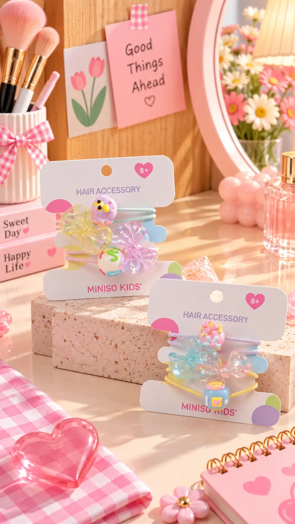 Miniso Lisanslı Eğlenceli Boncuklu Saç Tokası Seti – 2 Adet Renkli Tasarım