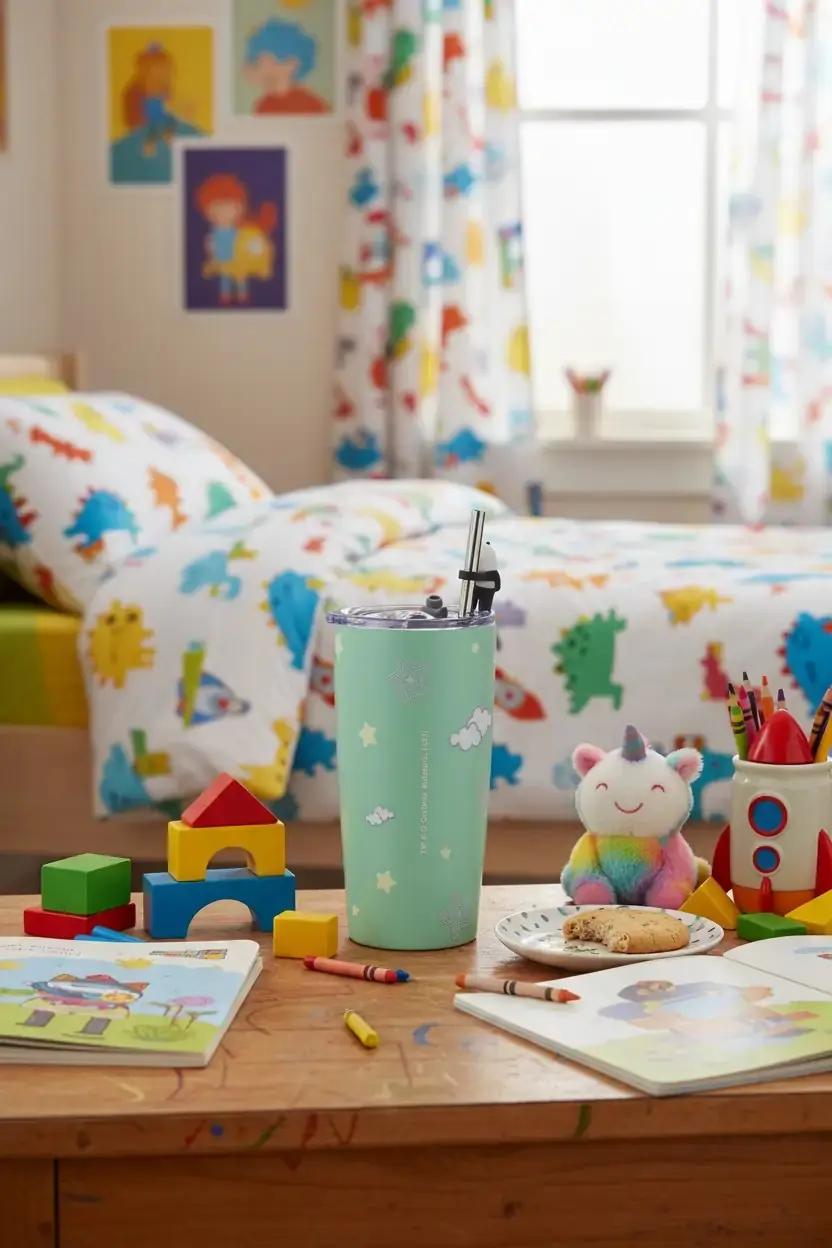 We Bare Bears Lisanslı Boz Ayı Pipetli Termos – Paslanmaz Çelik Sızdırmaz Matara 530 ML
