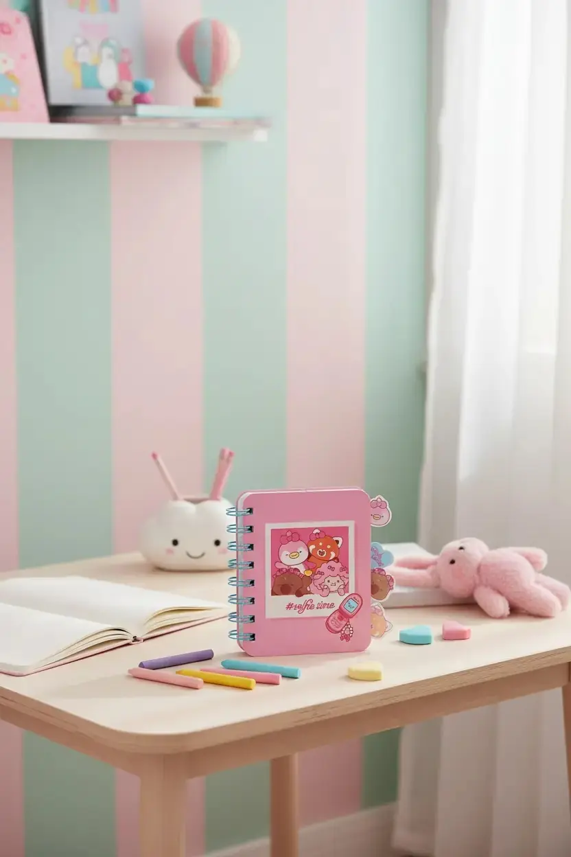Miniso Lisanslı Mini Family A7 Not Defteri Ayraçlı Sert Kapak 11.7 Cm
