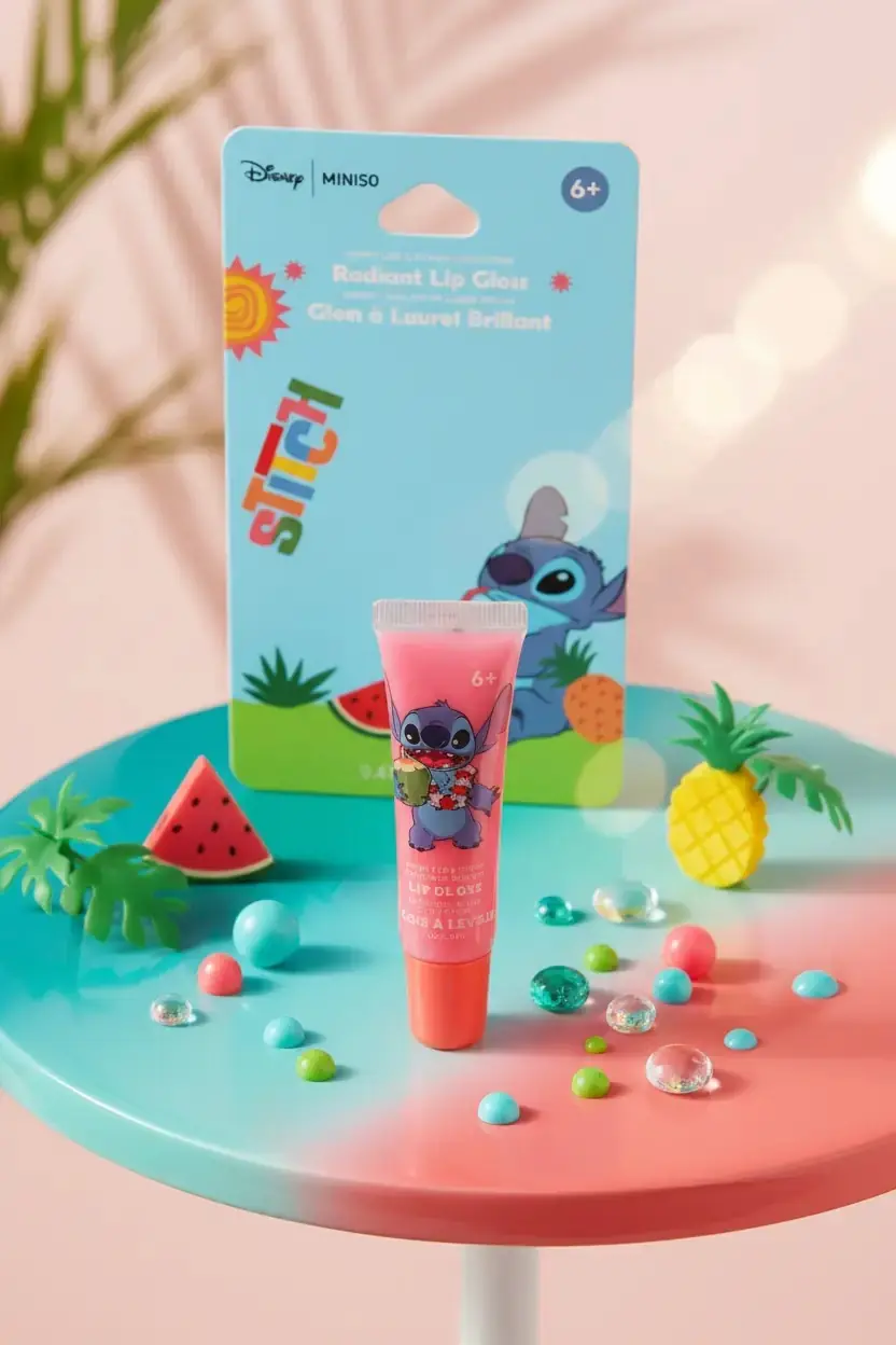 Disney Lisanslı Lilo & Stitch Pembe Dudak Parlatıcısı – Parlak ve Nemli Görünüm