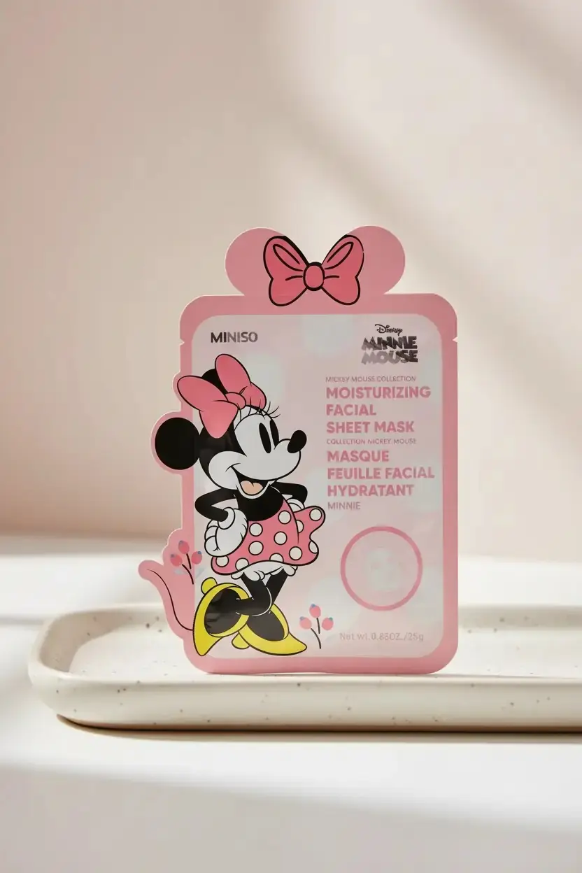 Minnie Mouse Lisanslı Nemlendirici Kağıt Yüz Maskesi – Yumuşak Cilt Bakımı