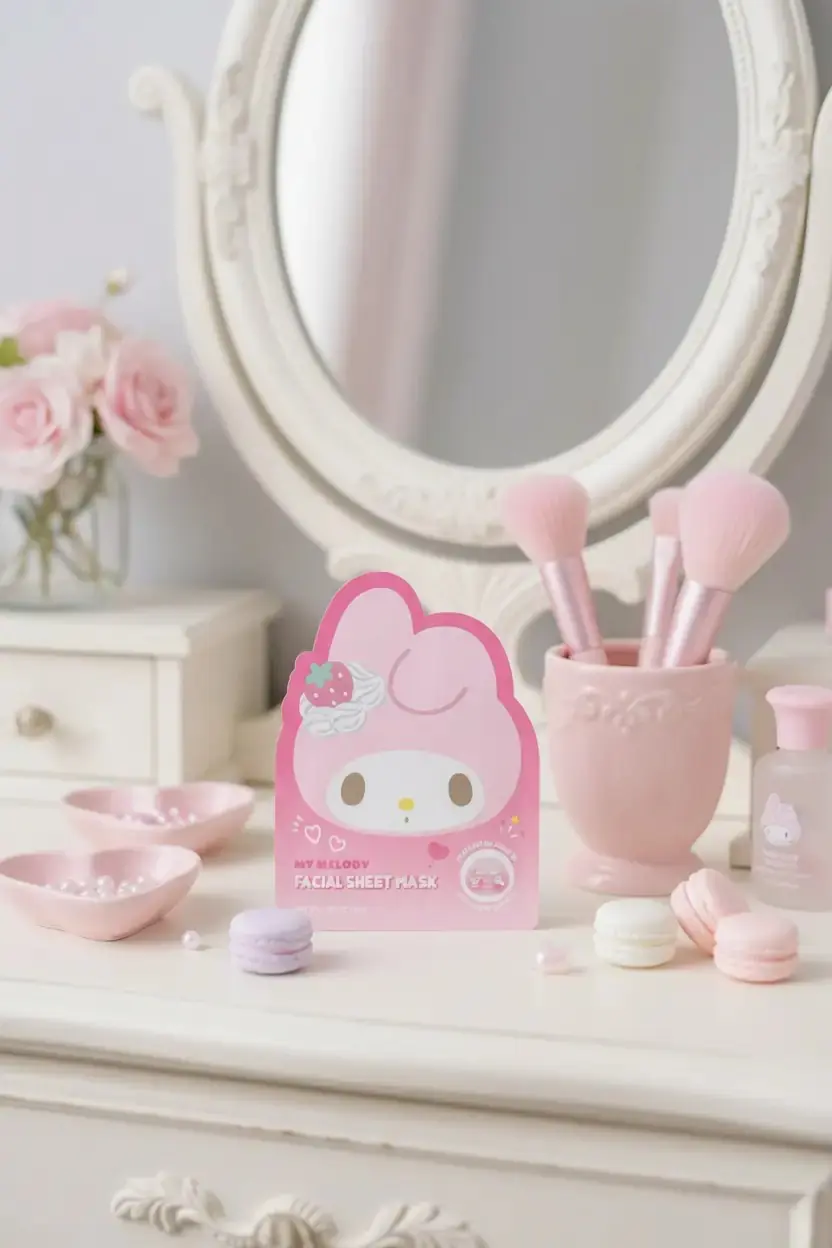 Sanrio Lisanslı My Melody Baskılı Kağıt Yüz Maskesi