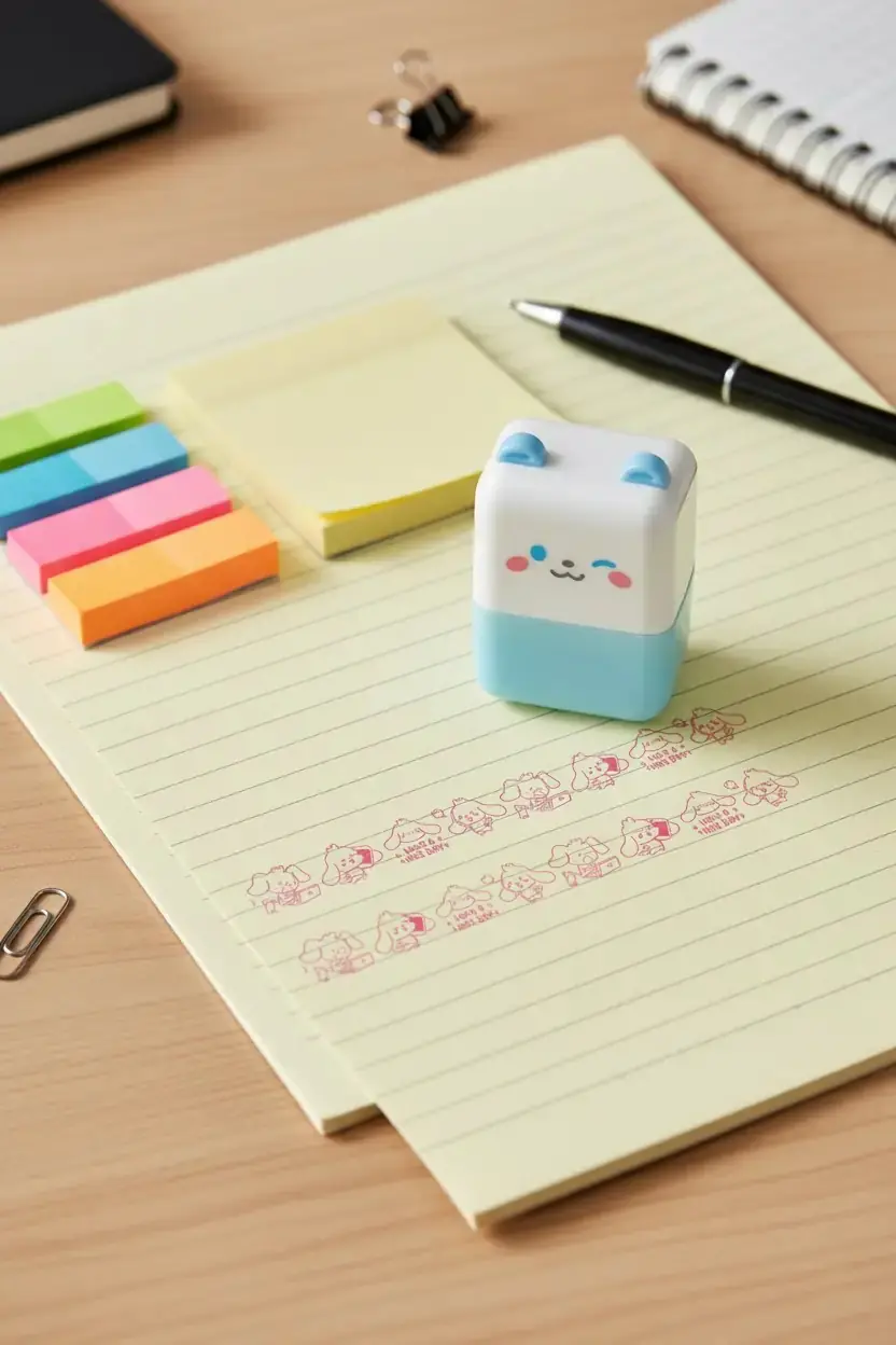 Miniso Lisanslı Cutie Serisi Roller Stamp Yavru Köpek – Pratik Desenli Rulo Mühür & Damga