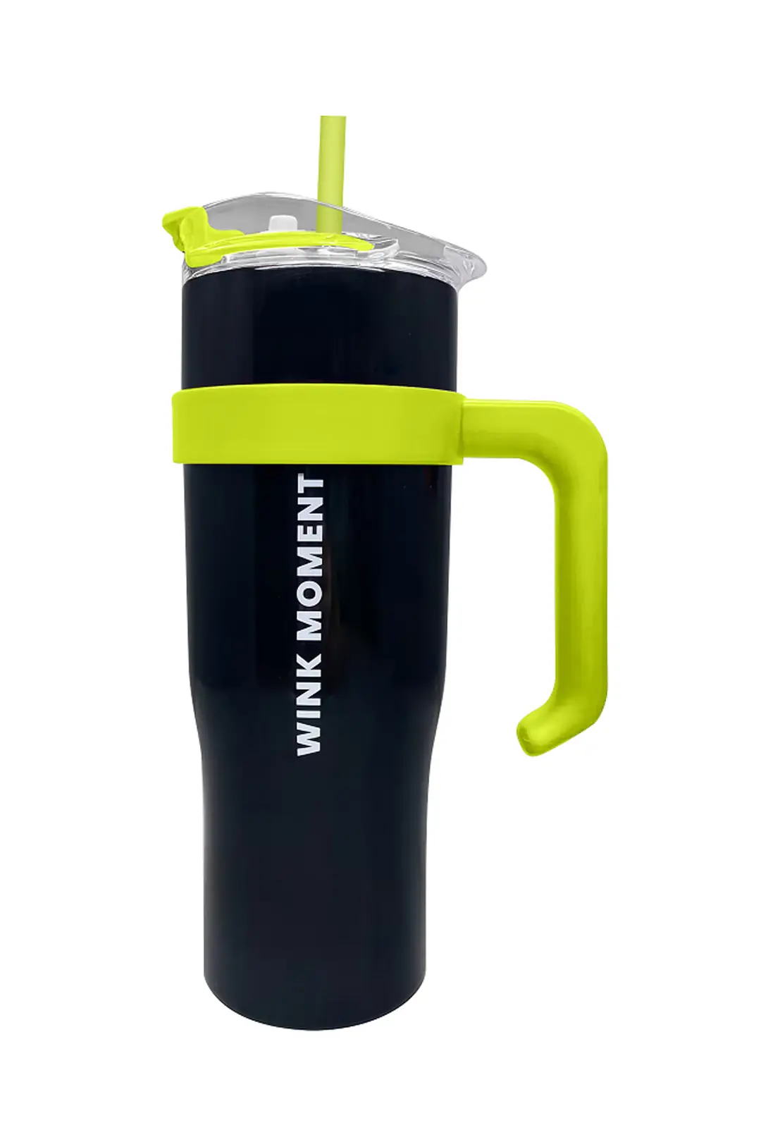 Miniso Lisanslı Pipetli Çelik Termos 1600 mL – Siyah, Kulplu ve Geniş Kapasiteli