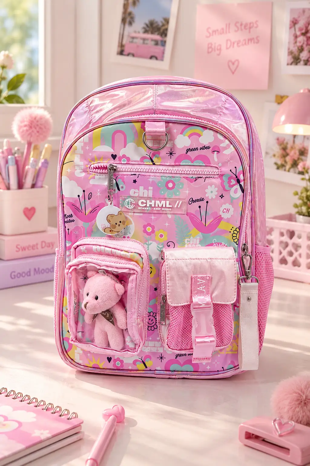 CHIMOLA TOY NEW WORLD PEMBE SIRT ÇANTASI 17" (TR32)
