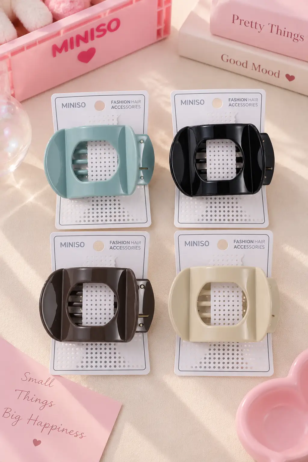 Miniso Lisanslı Basic Kare Mandal Toka – Güçlü Tutuşlu At Kuyruğu Saç Tokası
