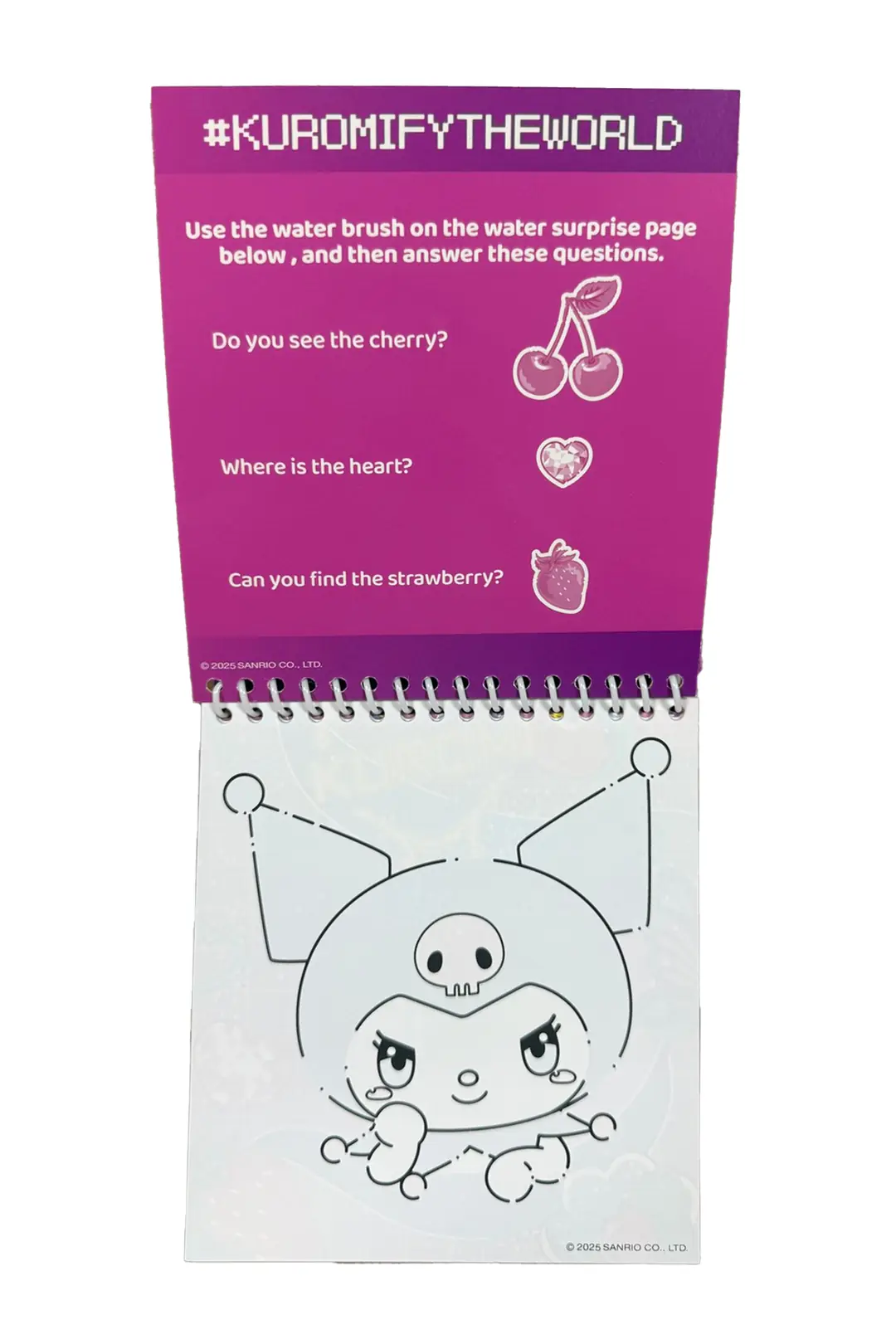 Sanrio Lisanslı Kuromi Mürekkepli Boyama Seti – Sihirli Parti Suyla Boyama