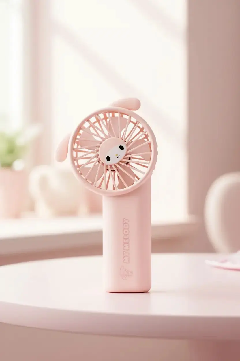 Sanrio Lisanslı My Melody Mini Fan – 1800mAh Hafif Tasarım