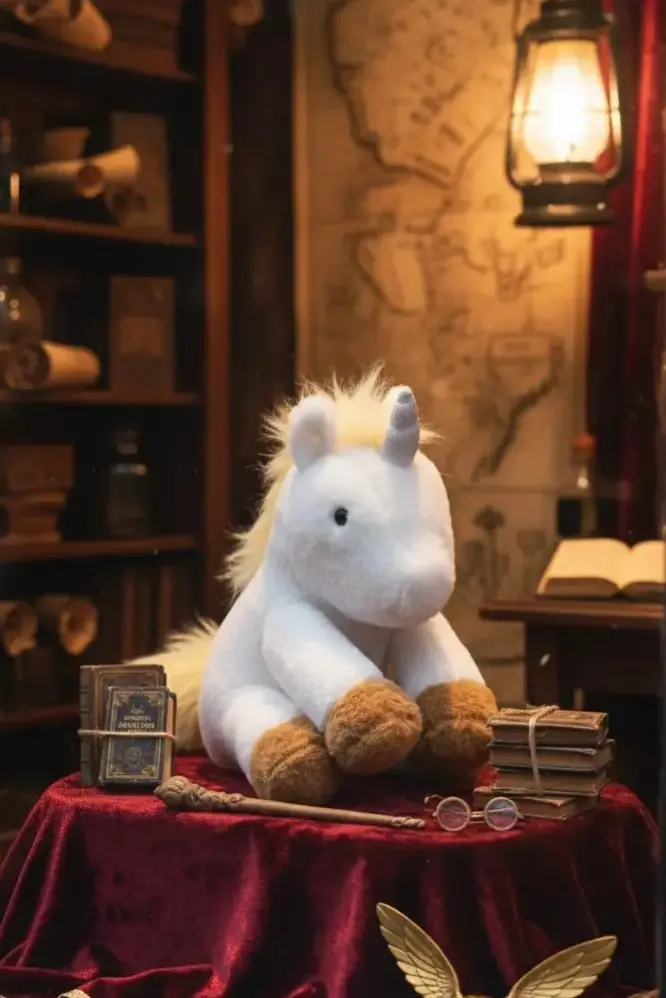 Harry Potter Lisanslı Unicorn Peluş Oyuncak 27 Cm – Oturan Yumuşacık Dekoratif Tasarım