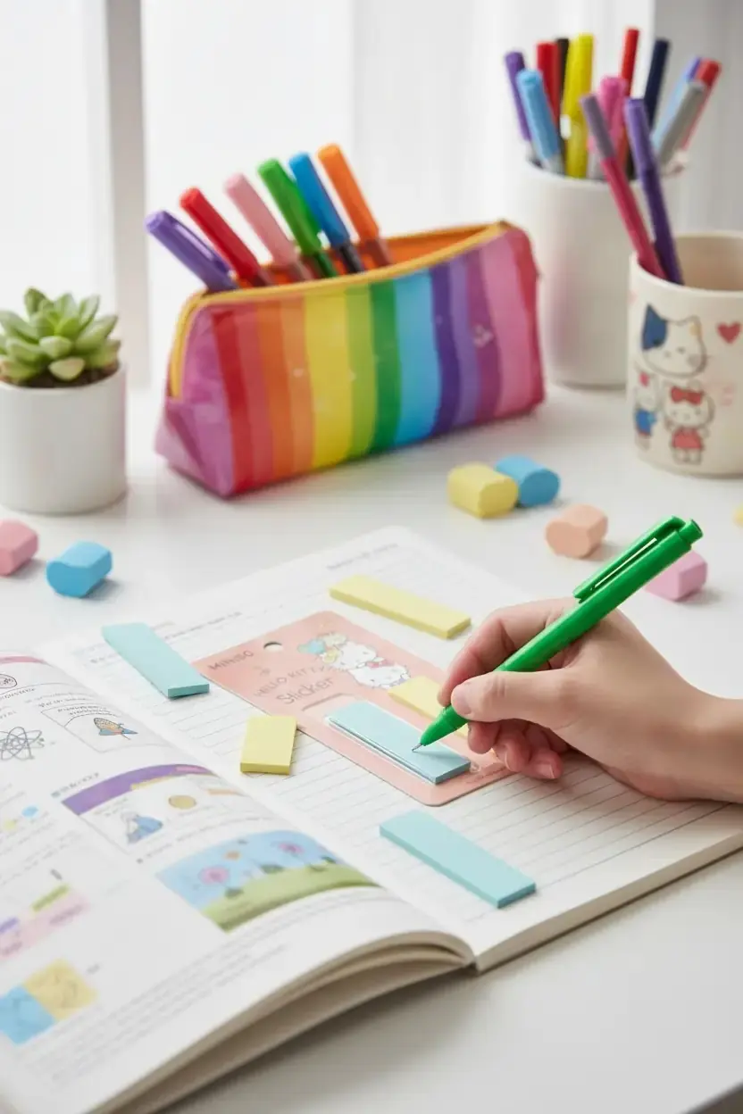 Sanrio Lisanslı Hello Kitty Kılıflı Yapışkan Mini Notlar – Stacking Fun Serisi