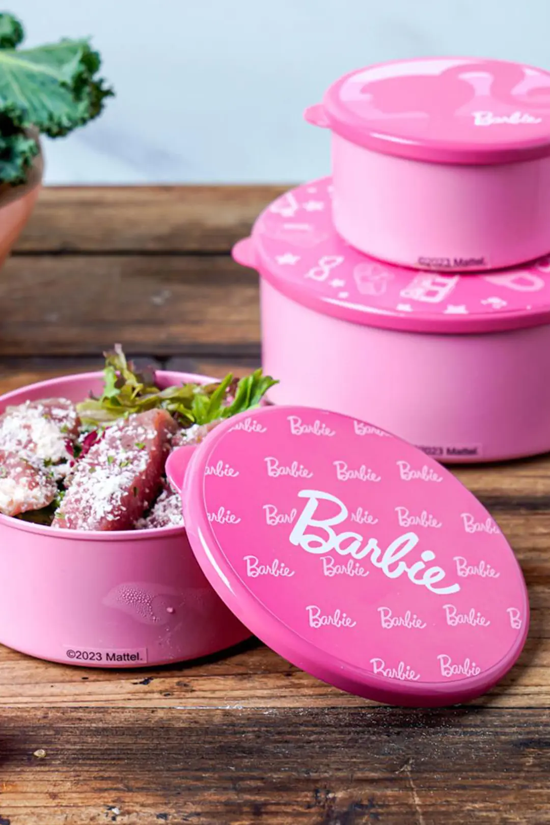 Barbie Lisanslı 3’lü Gıda Saklama Kabı Seti – Hijyenik ve Şık PP Plastik 13 Cm