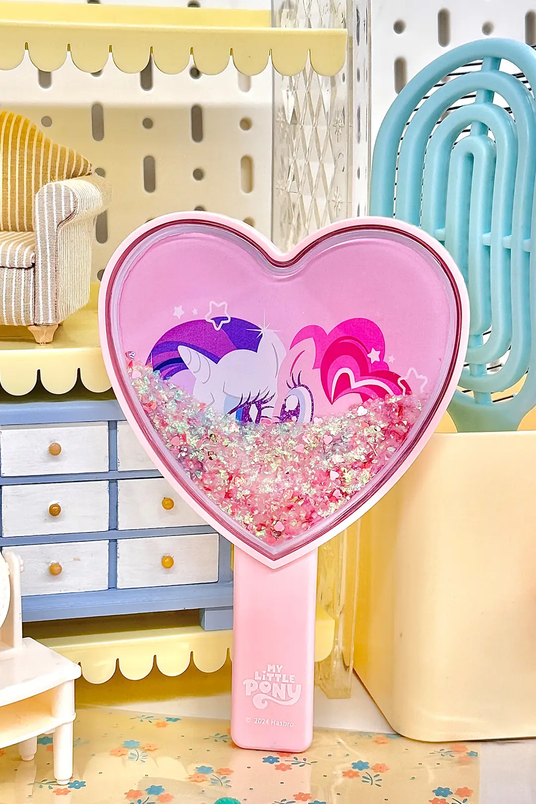 My Little Pony Lisanslı Kalp Şekilli Simli El Aynası