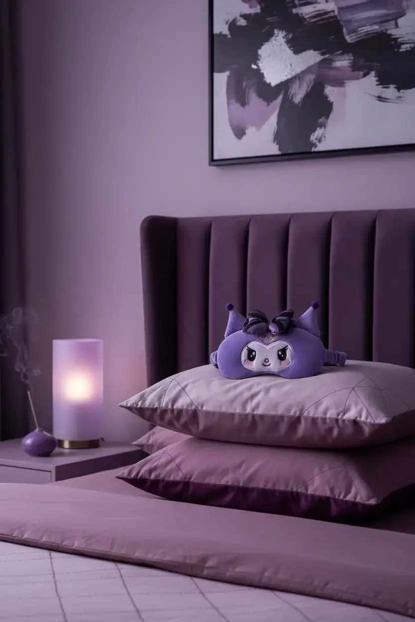 Sanrio Lisanslı Kuromi Yumuşak Dokulu Ve Işık Engelleyici Uyku Gözlüğü