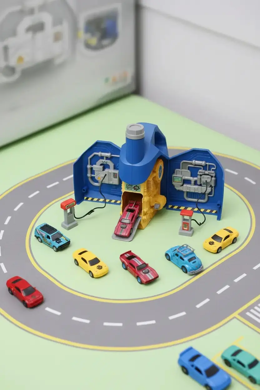Miniso Lisanslı Gerçekçi Otopark Pisti Seti – Yakıt Tenekesi 30 Cm