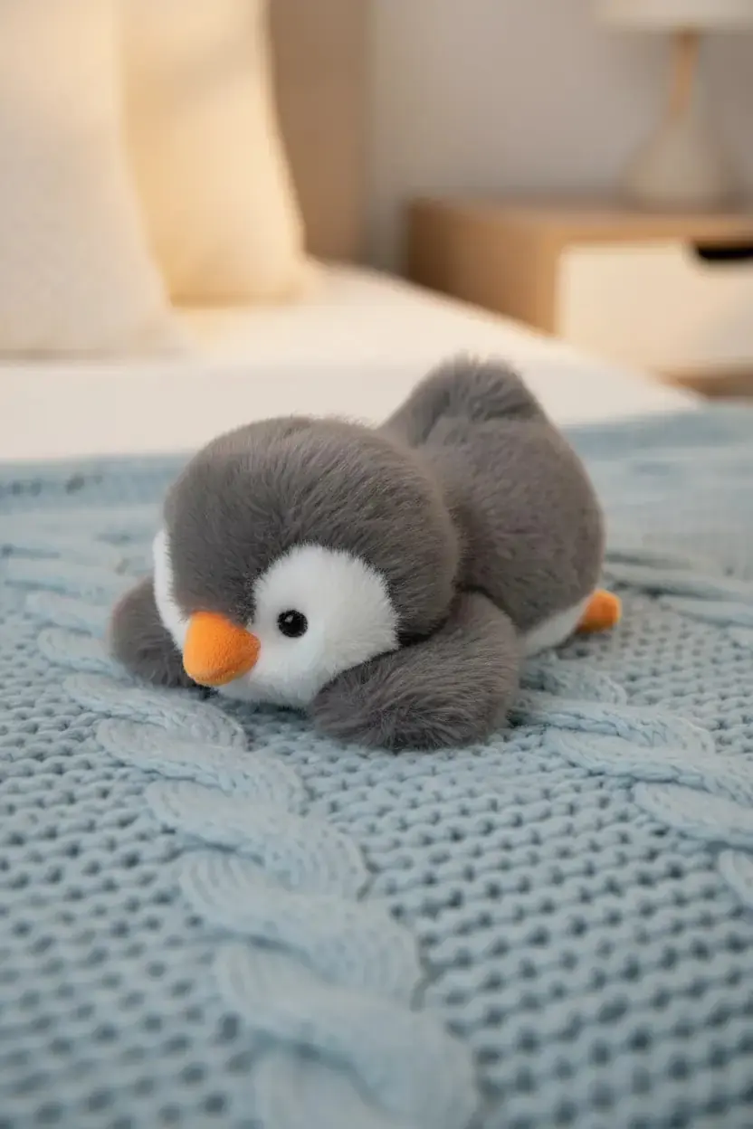 Miniso Lisanslı Gift Bear Penguen Avuç İçi Peluş Oyuncak – Yumuşak Koleksiyonluk