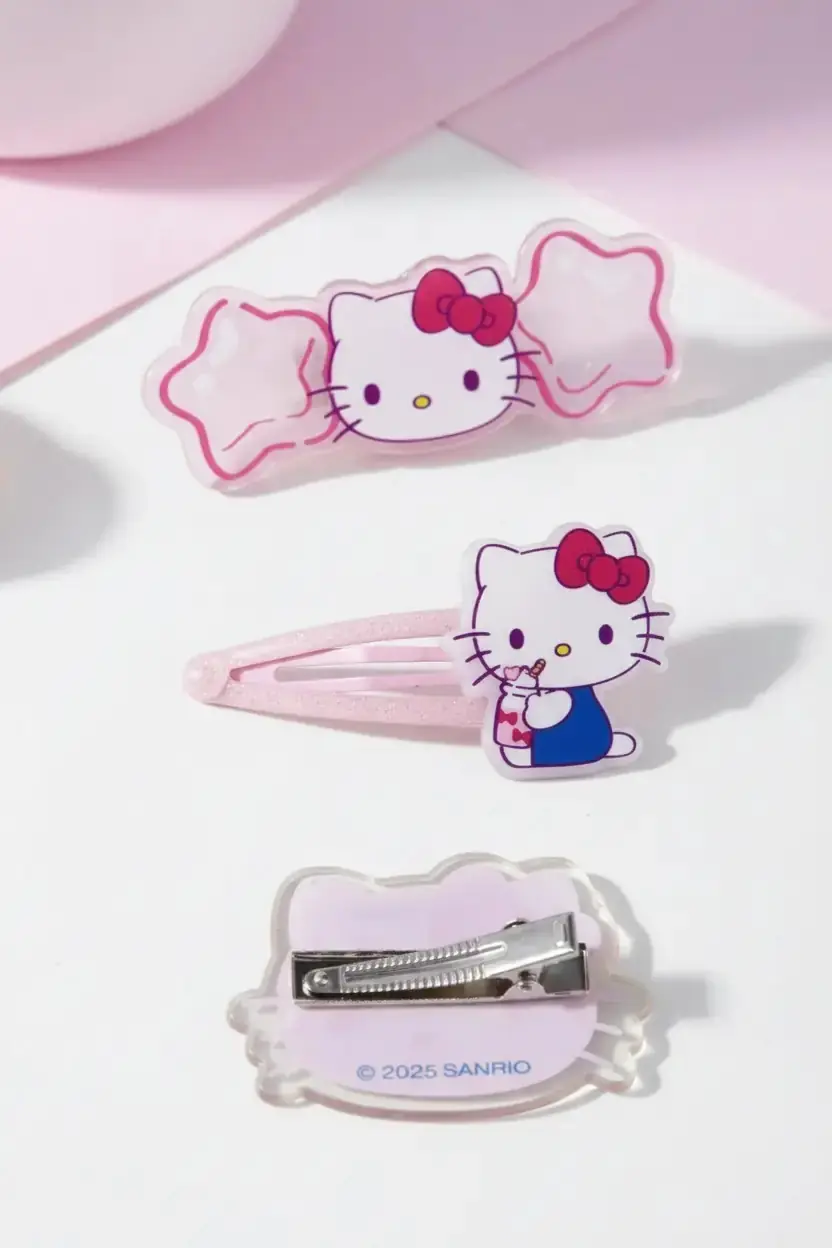 Hello Kitty Lisanslı Sweet Factory Saç Tokası (3 Adet) – Renkli & Pratik