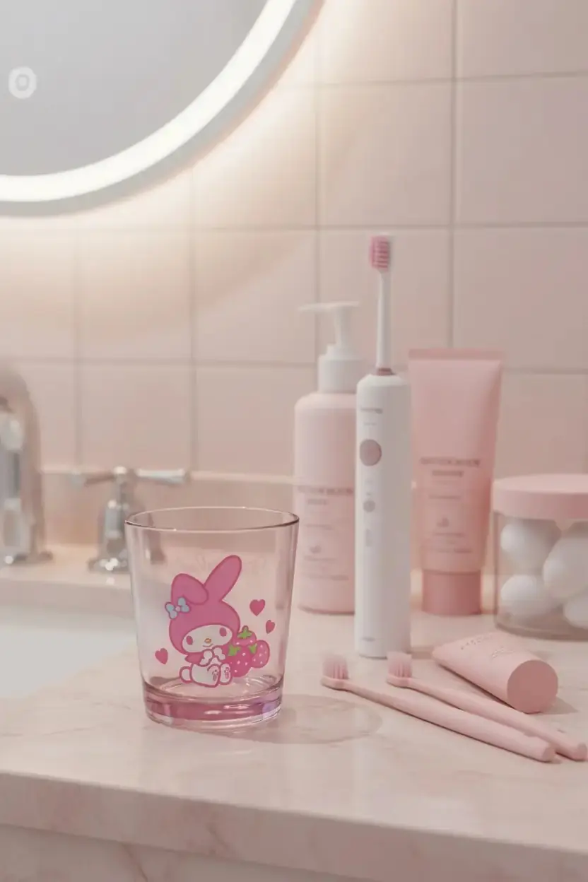 My Melody Şeffaf Banyo Bardağı
