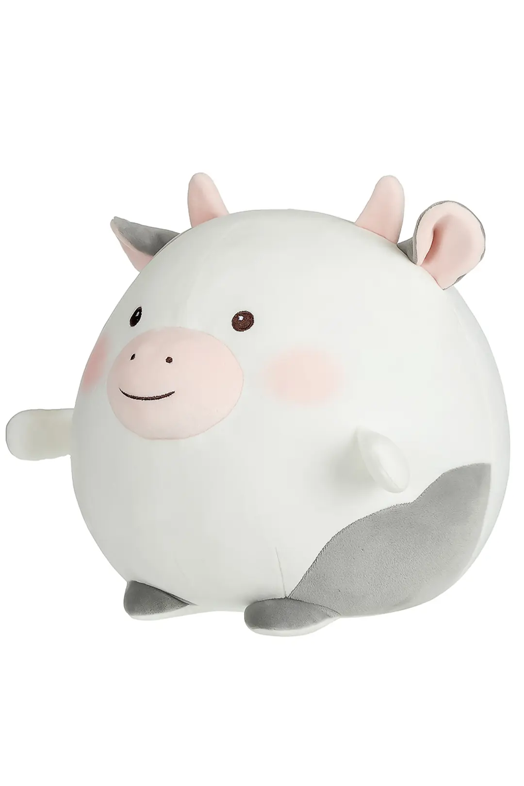 Miniso Lisanslı Yuvarlak İnek Peluş Oyuncak – Yumuşak Dokulu Gülen Yüz Tasarımlı Figür