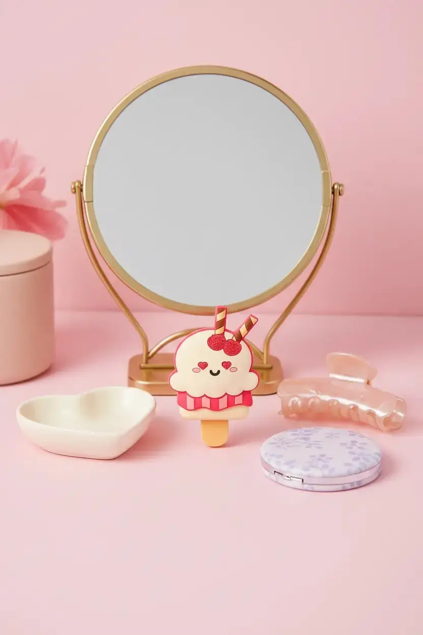 Miniso Lisanslı Tatlı Temalı Kalpli Dondurma Lip Gloss – Nemlendirici Dudak Parlatıcısı