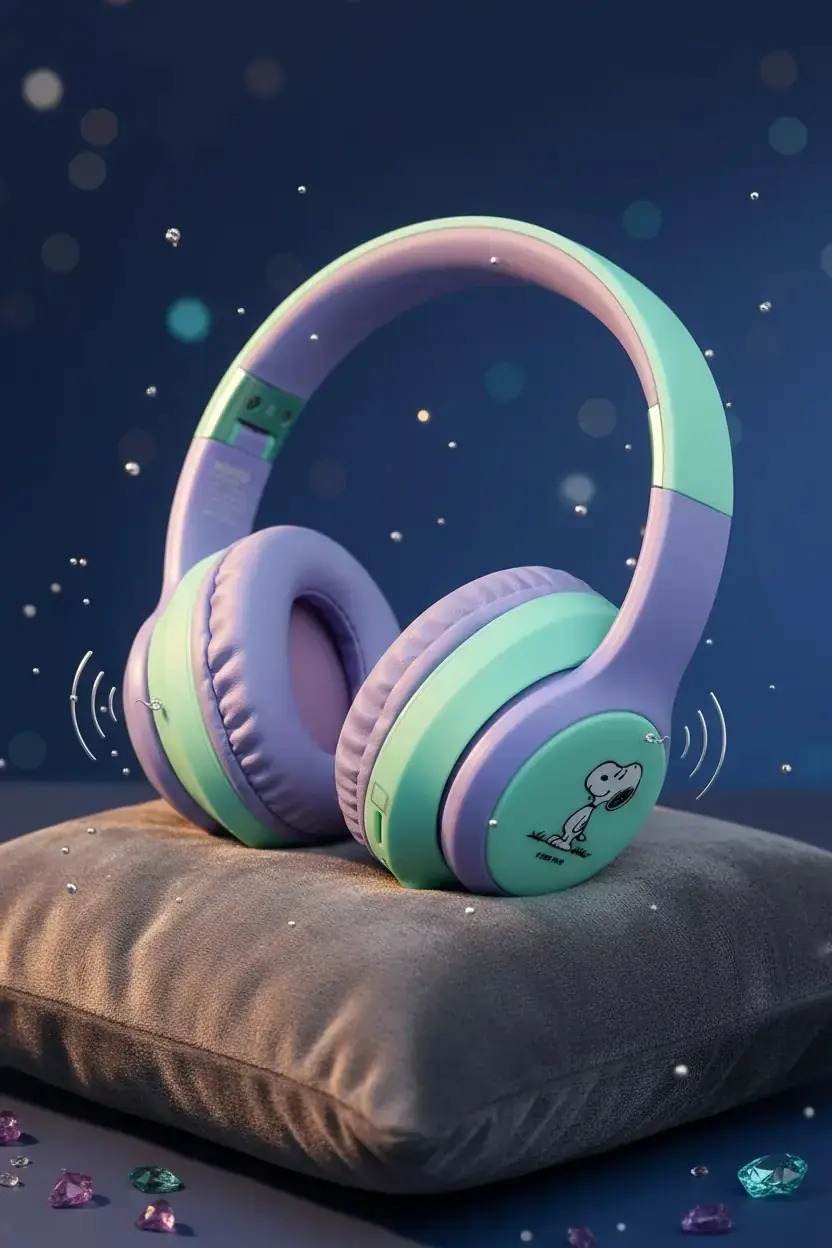 Snoopy Lisanslı Vintage Serisi Kablosuz Kulak Üstü Bluetooth Kulaklık – Konforlu ve Hafif Tasarım