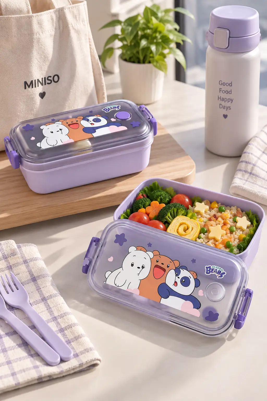 We Baby Bears Lisanslı Yemek Kabı – Mikrodalgaya Uygun Dayanıklı PP 450 ml