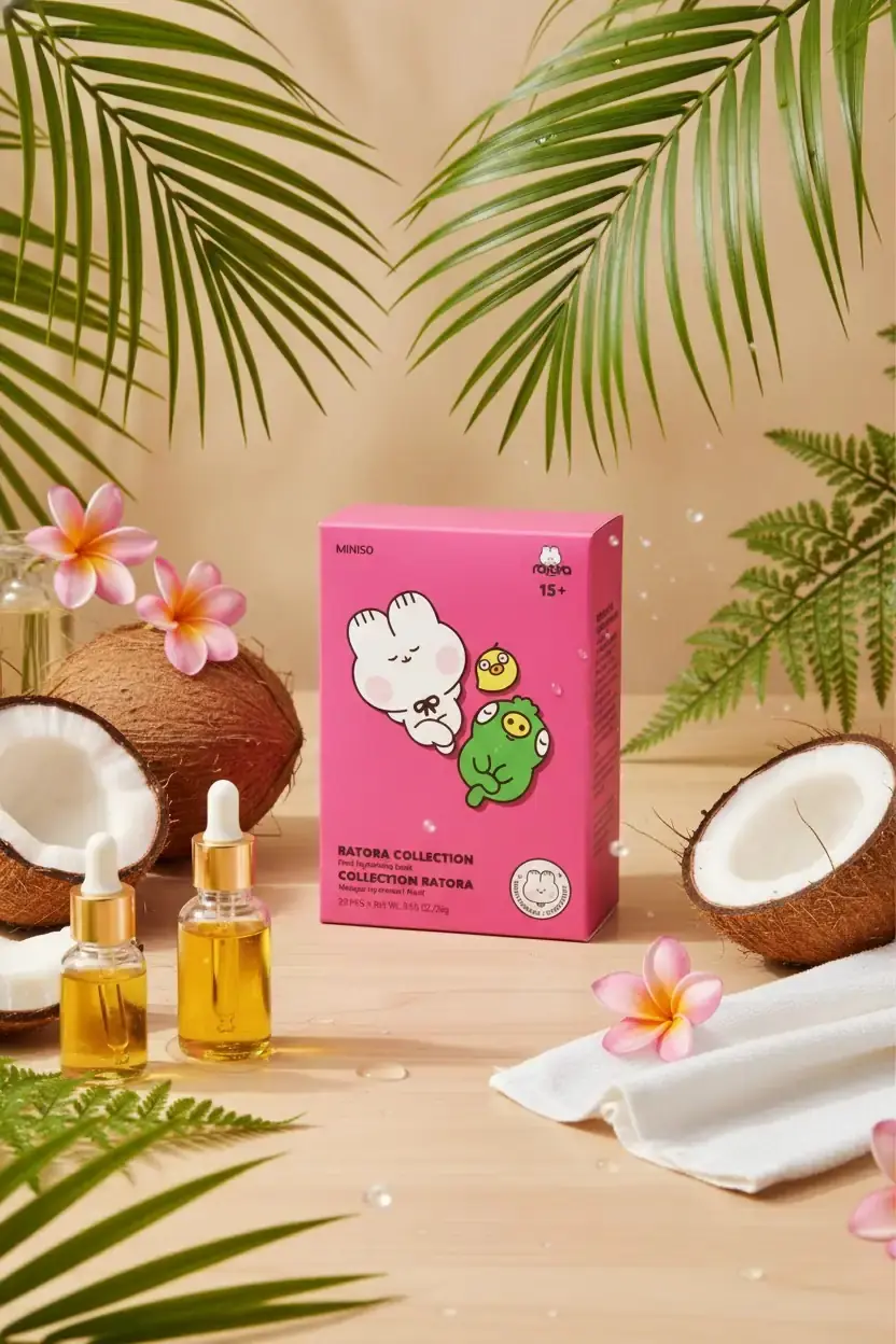 Miniso Lisanslı Ratora Serisi Meyve Özlü Kağıt Yüz Maskesi – Hindistan Cevizi