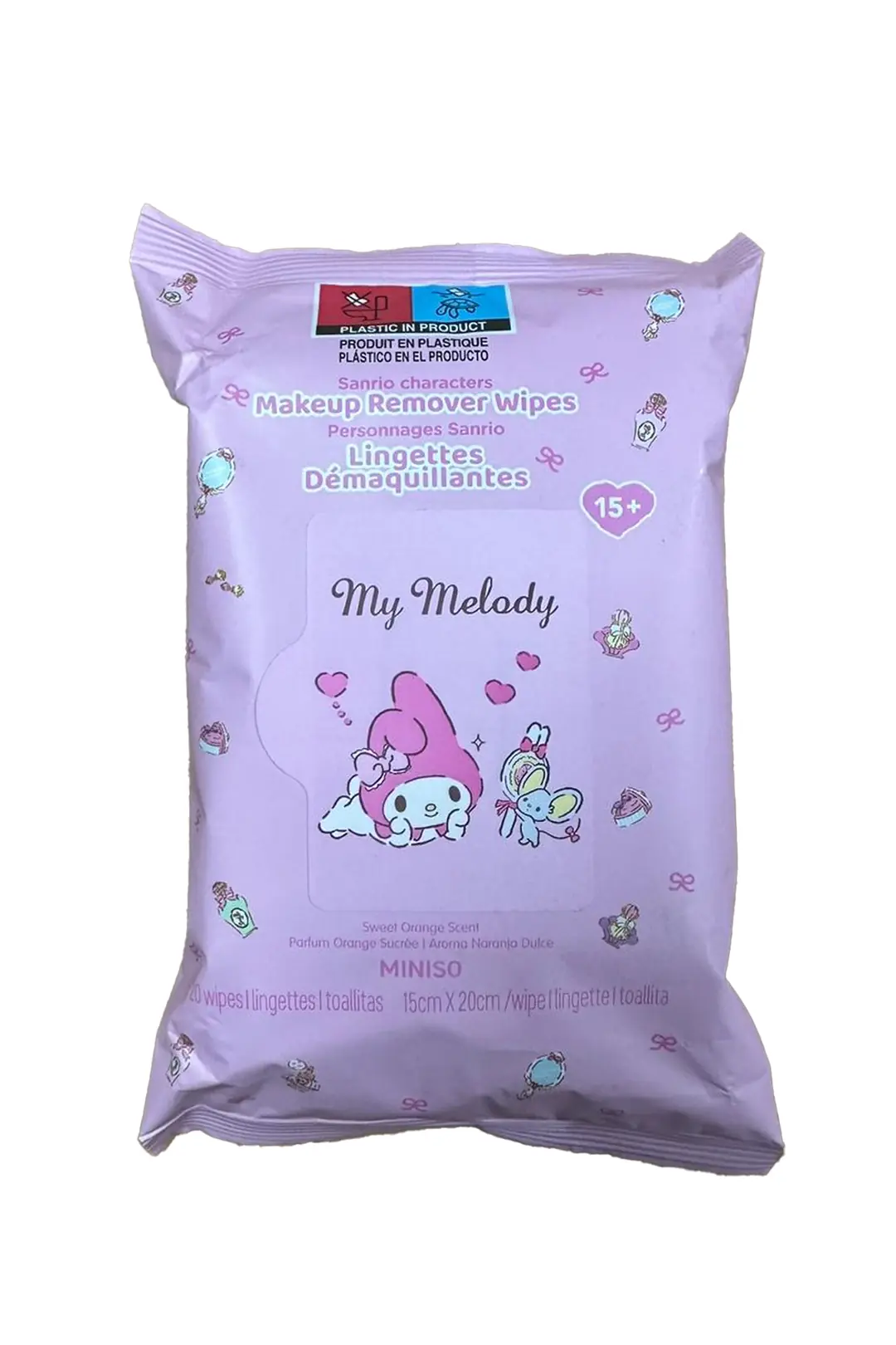 Sanrio Lisanslı My Melody Makyaj Temizleme Mendili – Çiçek Kokulu Hassas Ciltlere Uygun Pratik Temizleme Mendili