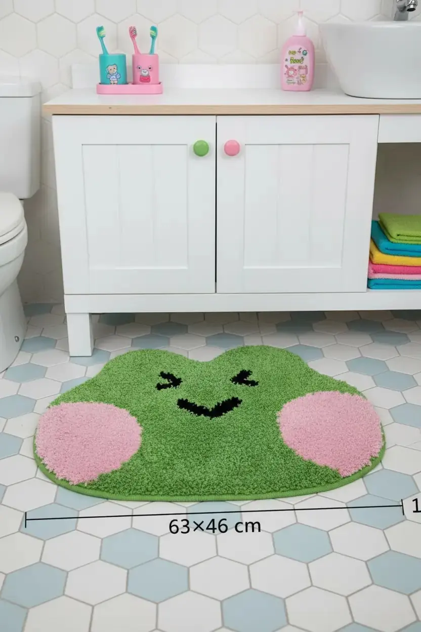 Miniso Lisanslı Minini Koleksiyonu Yumuşak Dokulu Shaggy Paspas – Çocuk Odası & Dekoratif