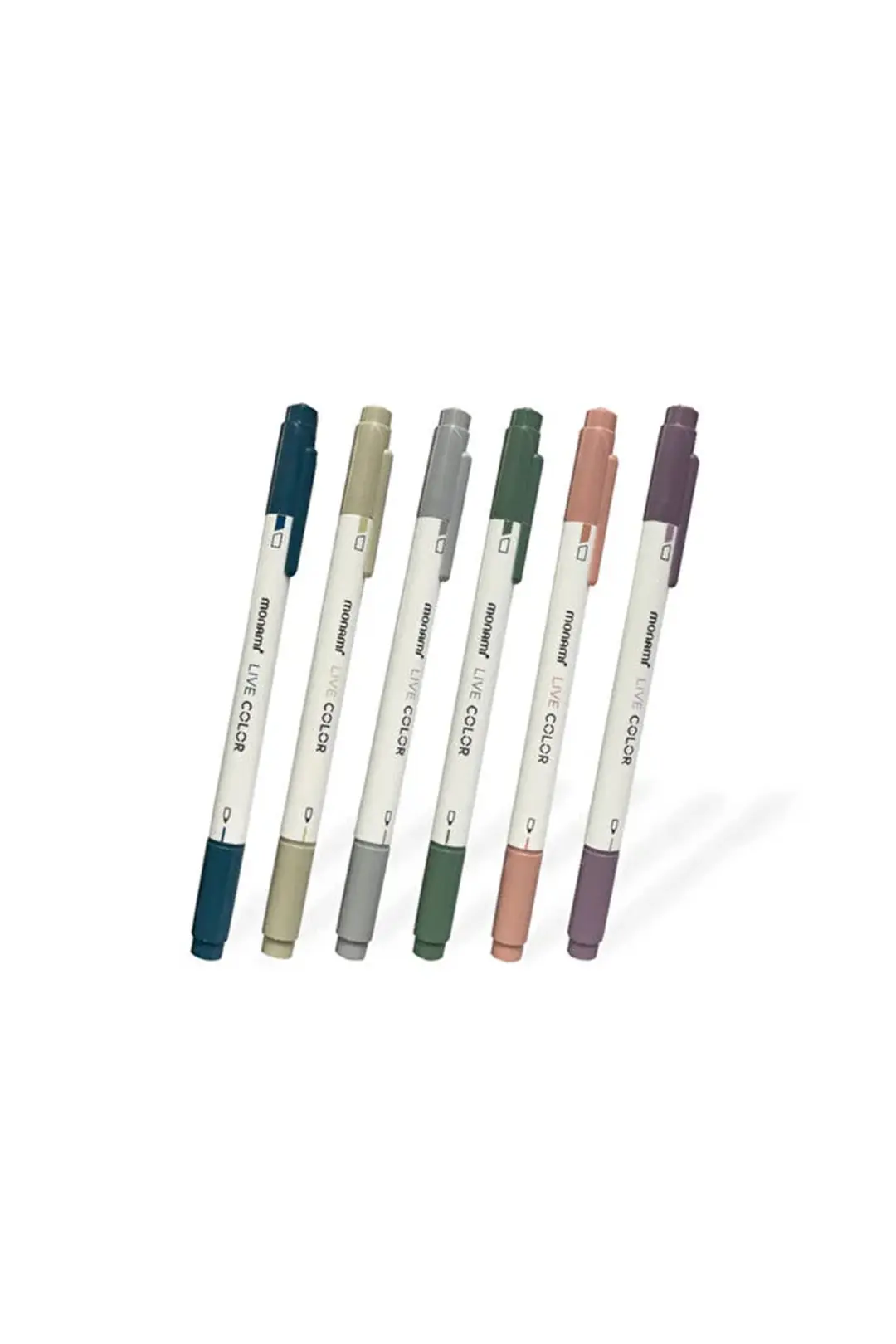 Monami Live Color Çizim Kalemi 6'lı – Grey Mood İnce Uçlu Renkli Kalem Seti