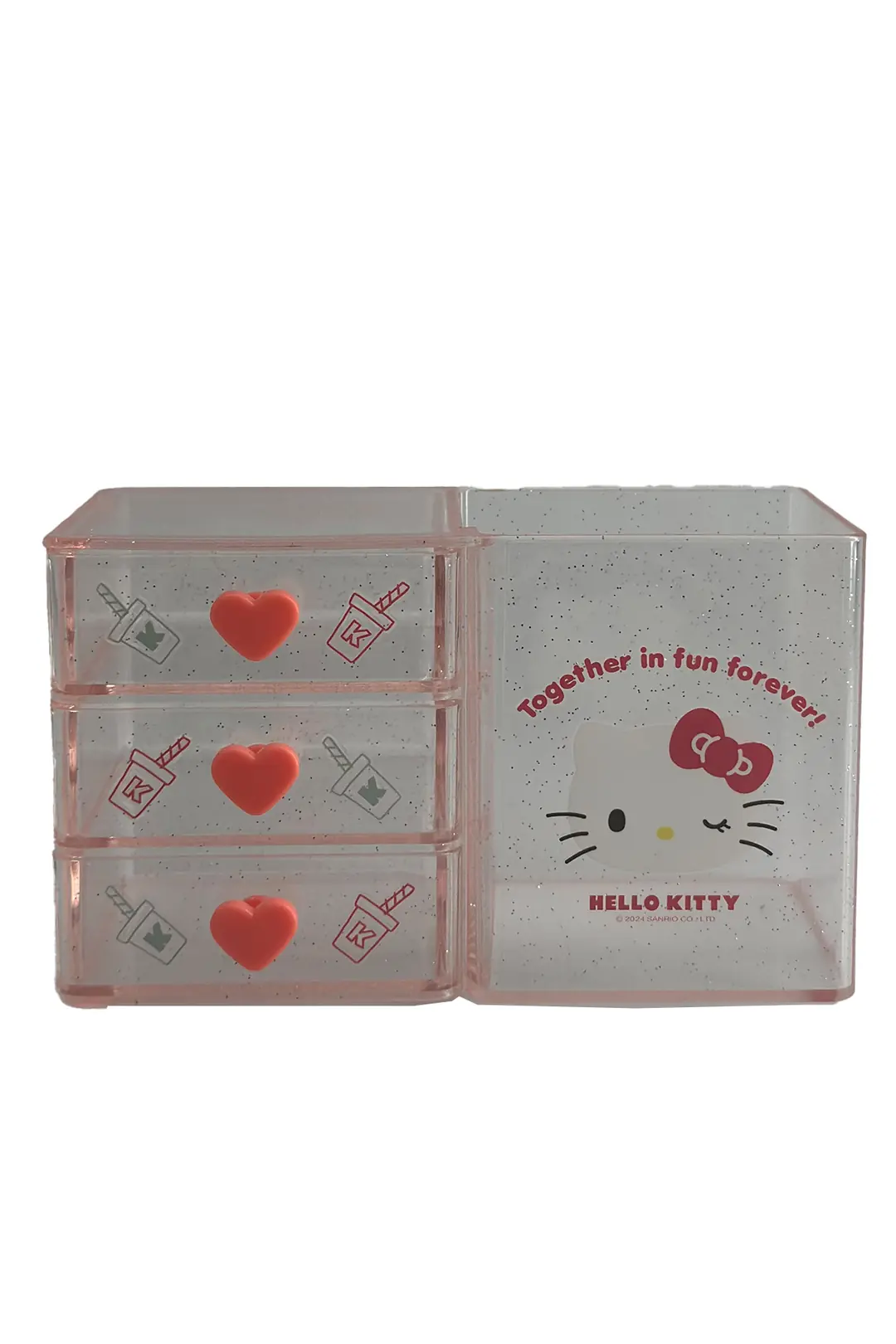 Sanrio Lisanslı Mini 3 Katmanlı Masa Düzenleyici (Hello Kitty)