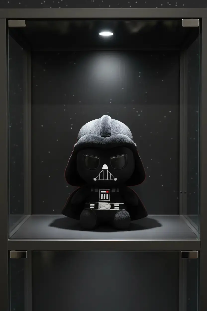 Star Wars Lisanslı 25 cm Darth Vader Peluş Oyuncak – Kasklı ve Pelerinli Model