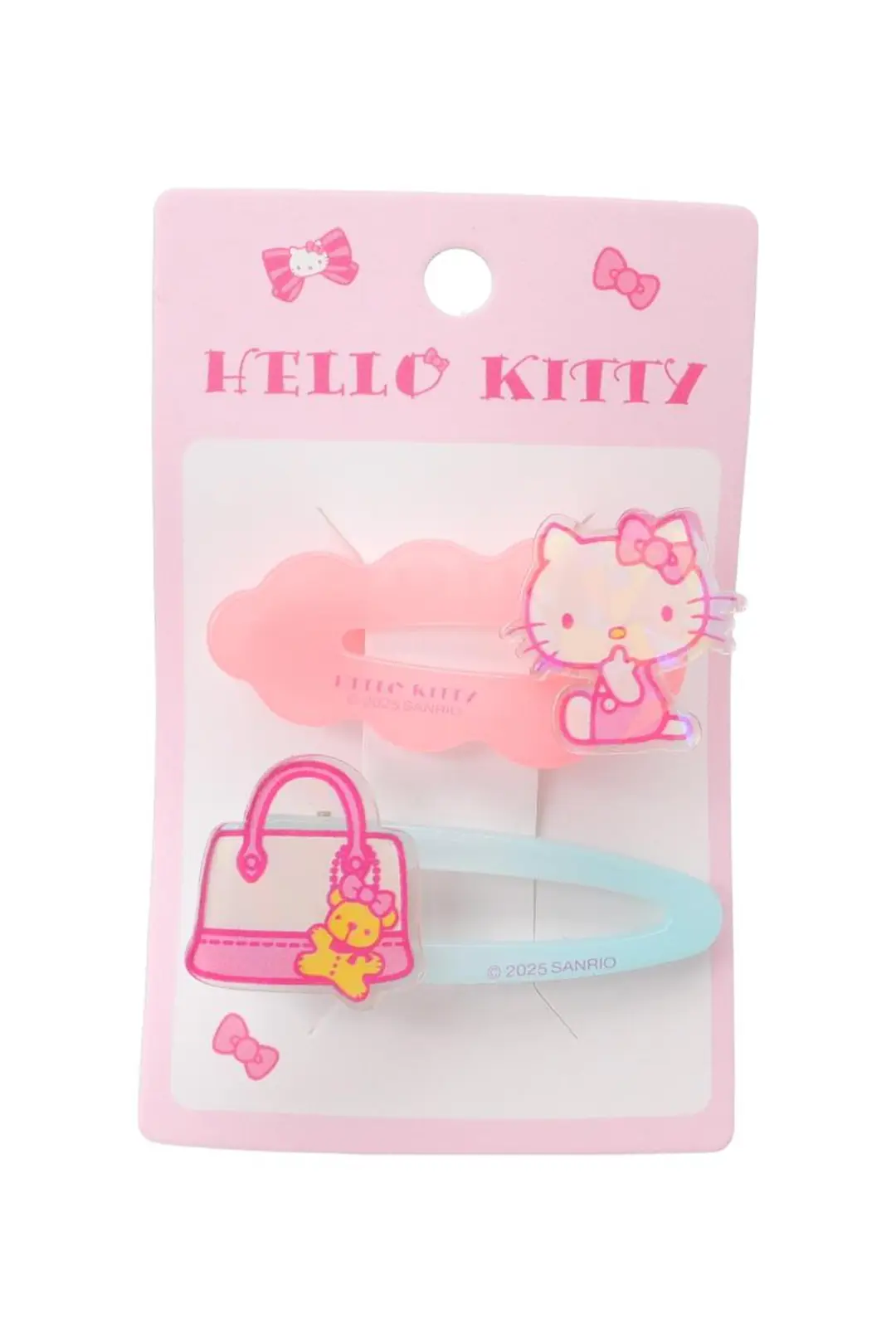 Sanrio Lisanslı Hello Kitty Figürlü Saç Klipsi 11,5 Cm – 2 Adet Sevimli Renkli Tasarım