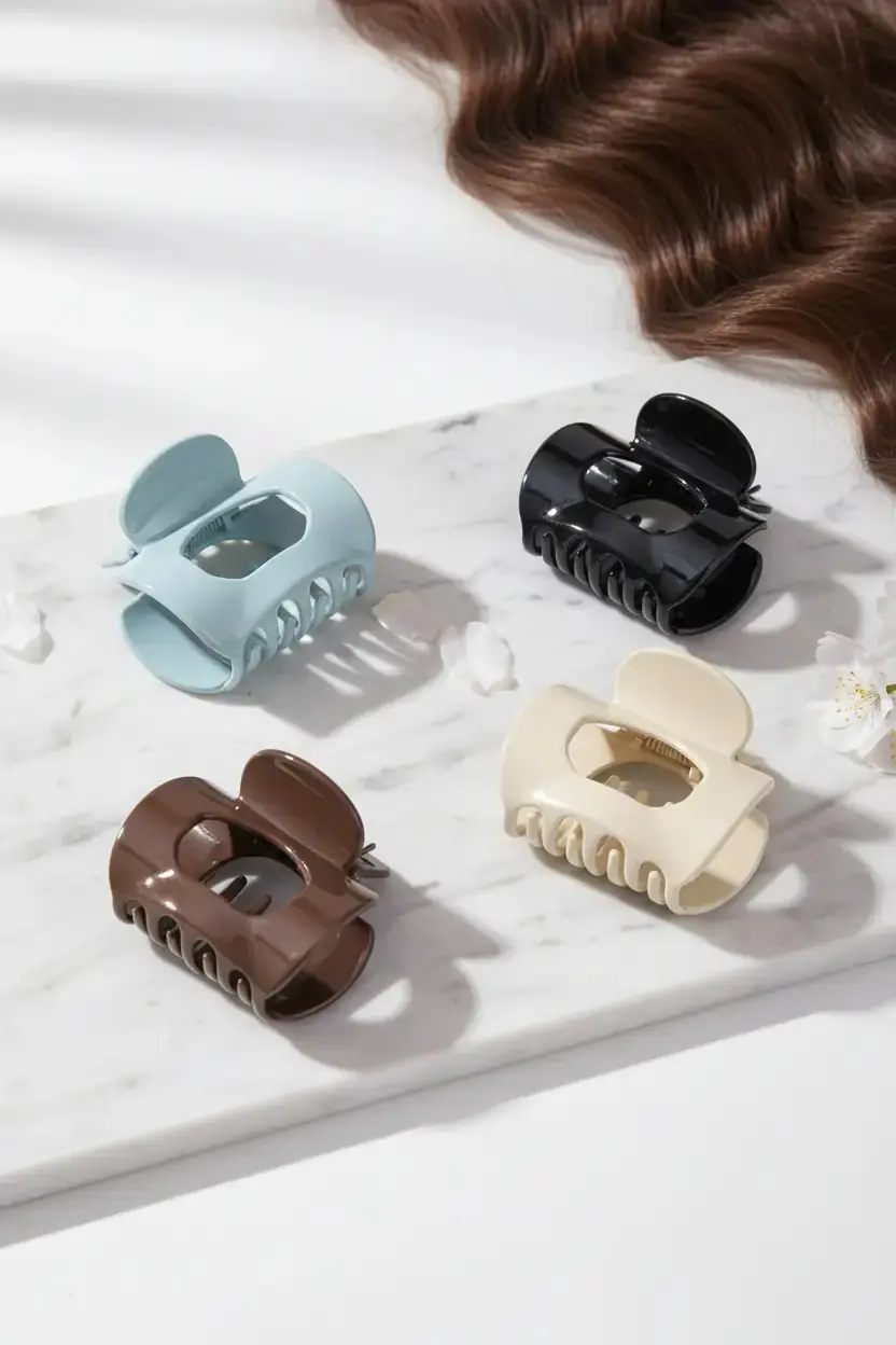 Miniso Lisanslı Basic Kare Mandal Toka – Güçlü Tutuşlu At Kuyruğu Saç Tokası