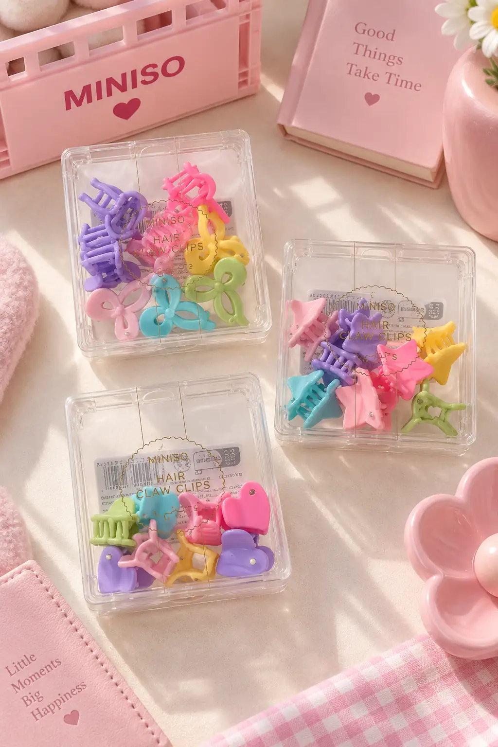 Miniso Lisanslı Saç Tokası 8li Set – Günlük Kompakt Şık Saç Aksesuarı