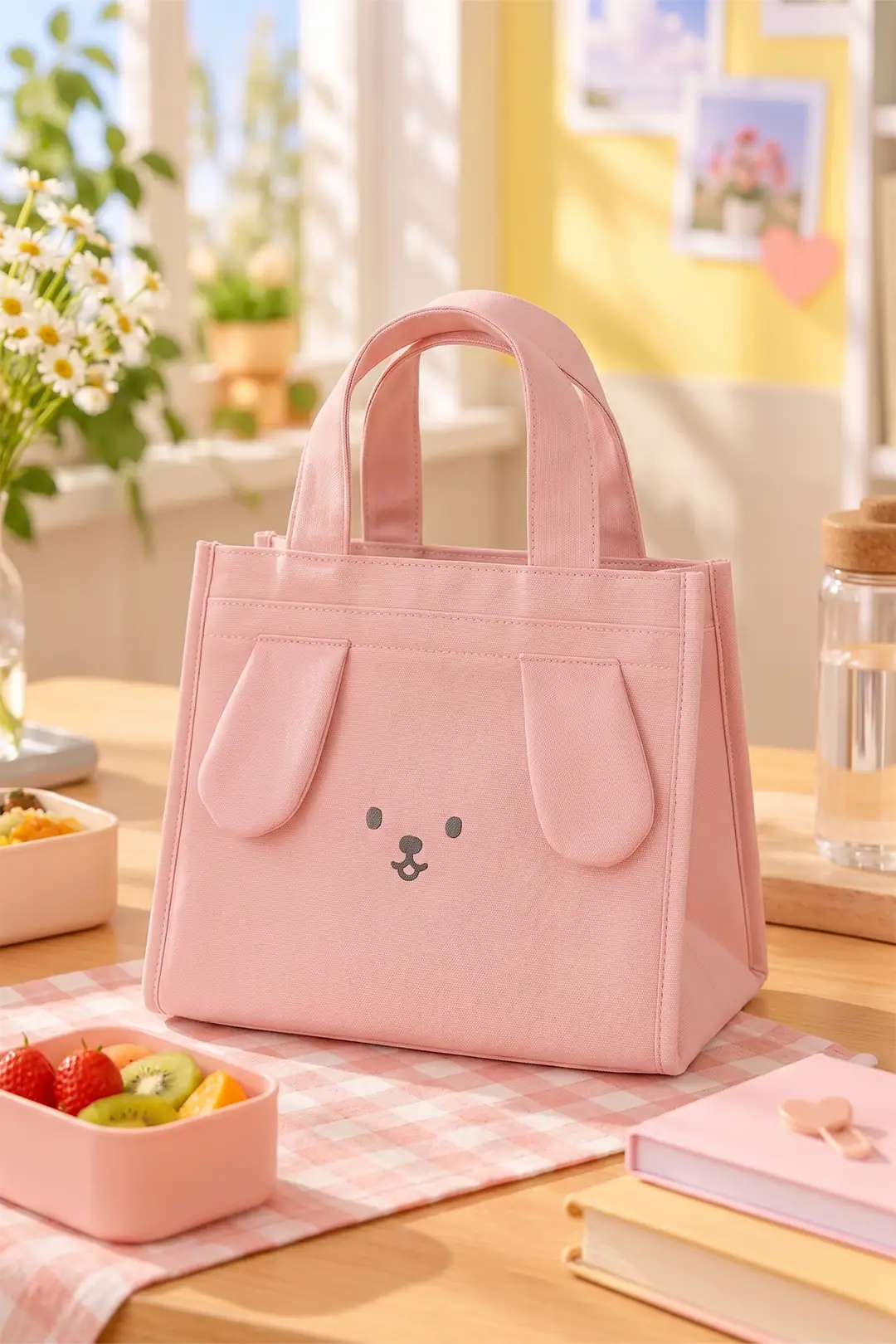 Miniso Lisanslı Hayvan Serisi Öğle Yemeği Çantası – Pembe